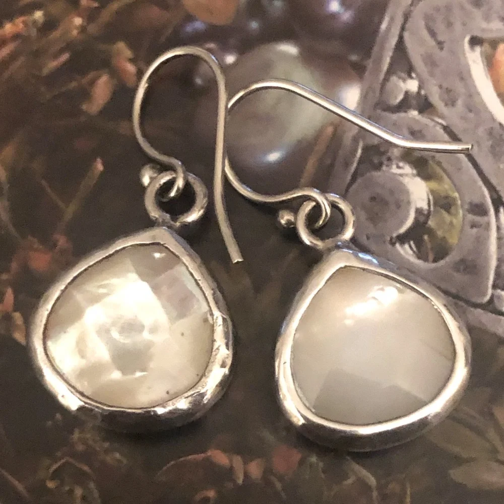 Silpada Sterling Silver Mother of Pearl Earrings.